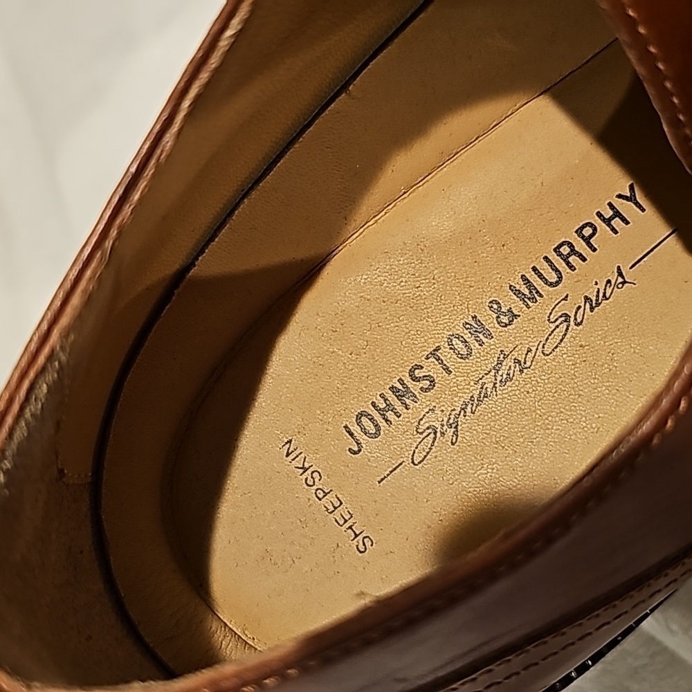 Johnston & Murphy signature series sheepskin cap toe Oxford derby size 10 - Picture 3 of 8